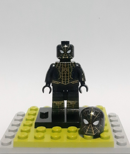 Minifigura Lego Spiderman Black And Gold Marvel 