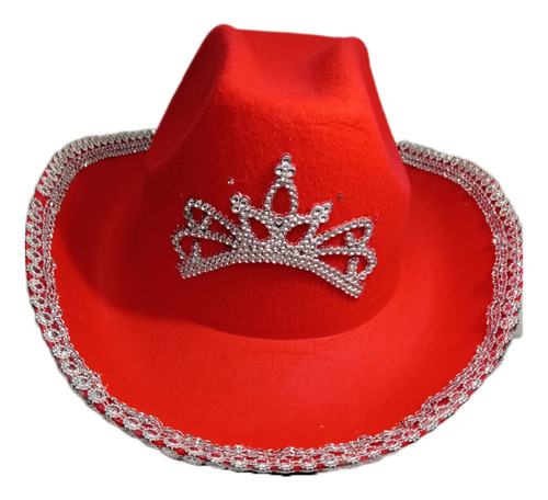Sombrero Cowboy Rojo Con Luz Led
