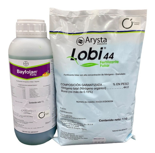 Bayfolan Forte 1 Litro Nutriente Para Plantas + Lobi 44 1 Kg