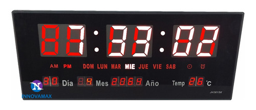 Reloj Digital De Pared O Buro Termometro Calendario