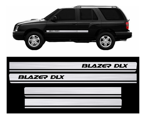 Adesivo Compatível Chevrolet Blazer Faixa Dlx Aço Escov F888