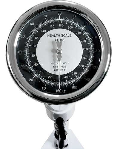 Bascula Balanza Mecanica con Estadimetro Alta Precision de 160 Kg Mide hasta 1.90 Metros de Altura Uso en Clinicas / Hospitales / Centros Medicos Nanofort