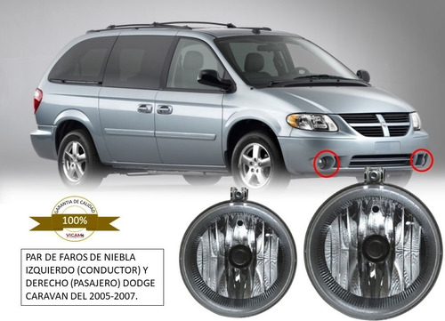 Par De Faros De Niebla Dodge Caravan 2005-2007.