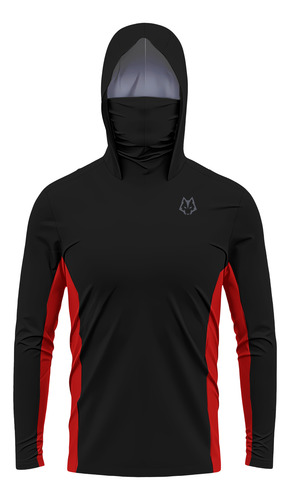 Playera Ninja Hombre Manga Larga Capucha Y Buf Ikono