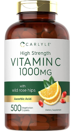 Vitamina C 1000 Mg Carlyle 500 Capsulas Blandas