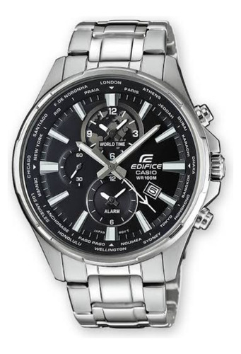 Reloj Edifice Casio (efr-304d-1avudf) 100m /fecha/world Time