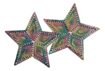 Comprar 2x Estrellas Multicolor Con Lentejuelas Y Mostacillas 14cm Multicolor Glitter Lentejuelas