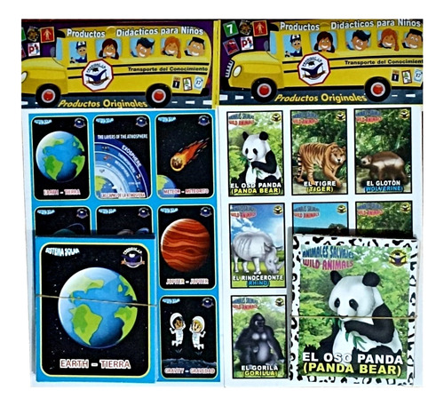 Juego Loterias Animales Y Universo Planetas Didactico Niños