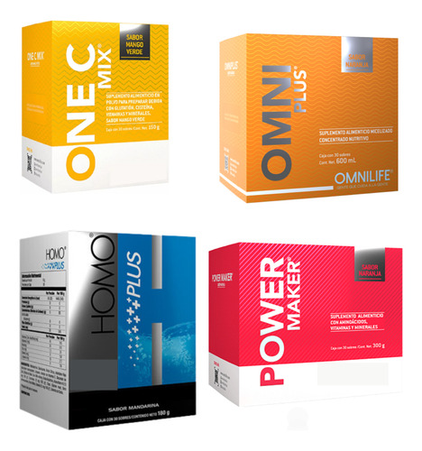 Paq Omnilife (power Meker, Homoplus, Onecmix, Omniplus