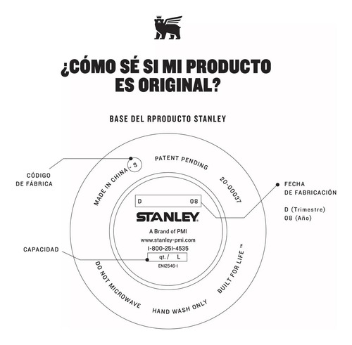 Stanley Termo Clásico 950 ml con Tapón Cebador de acero inoxidable 1L rojo