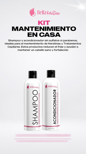 Kit Shampoo Y Acondicionador Sin Sulfatos Ni Parabenos 500ml