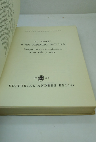 El Abate Juan Ignacio Molina. (Usado)