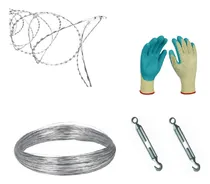 Comprar Concertina Doble 50mt + 5kg Alambre + 5 Tensores + 2 Guantes