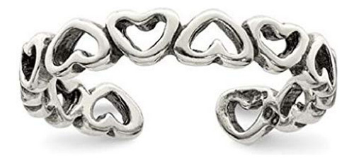 Anillo Para Pie - Sterling Silver Heart Toe Ring
