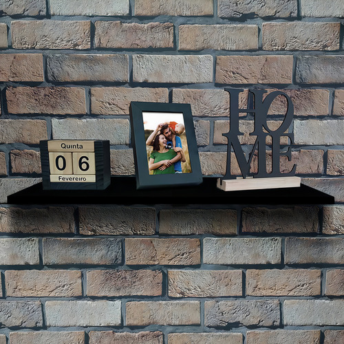Kit 3 Prateleira Preta Mdf 60x20 Suporte Invisível Decoração