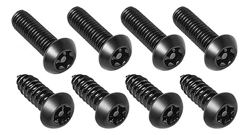 Kit Tornillo Antirrobo Para Matrículas Negro