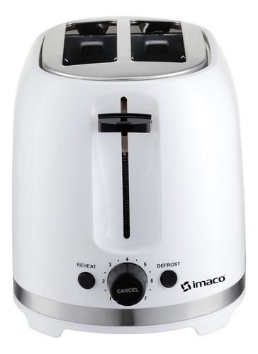 Tostadora Imaco 850 Watts Ibt2085 Blanco