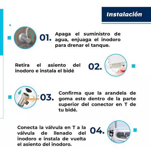 Adaptador Bidet Wc Ajustable Instalación Sencilla