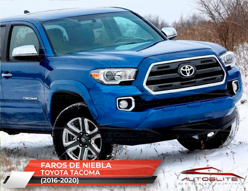 Imagen 9 de 10 de Kit Faros Niebla Toyota Tacoma 2016 2017 2018 Bisel Cromado