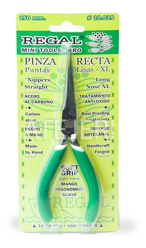 Pinza Recta Punta Larga Marca Regal Art 20019 De 150mm