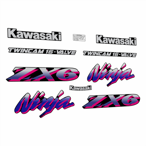 Calcos Kawasaki Zx6 90,. 91