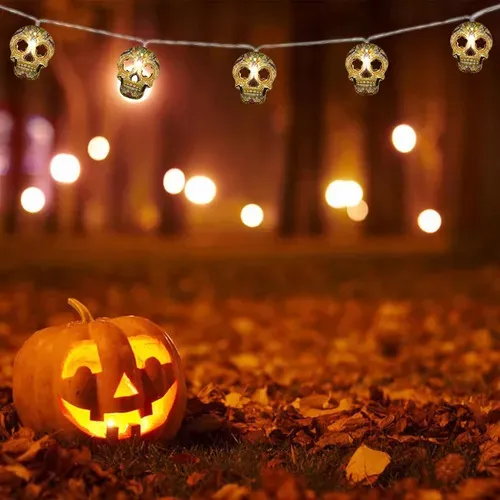 A Serie De Decoración De Halloween Con Luz Led Skull Terror