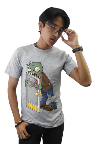 Playera Cleen Gris Plantas Vs Zombies Portero Pvz