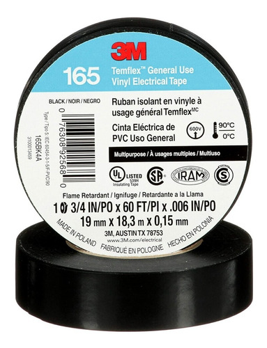 Teipe 3m Temflex 165 (blister De 10 Unid)