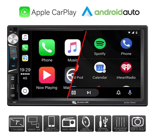 Inalámbrico Apple Carplay Android Auto, Pantalla 7 Pulgadas
