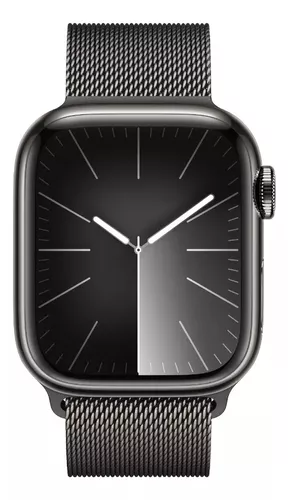 Compre o artigo Apple Watch Series 9 GPS + Cellular, Caixa em aço  inoxidável grafite de 45 mm com Loop milanesa grafite - Empresas - Apple  (PT)