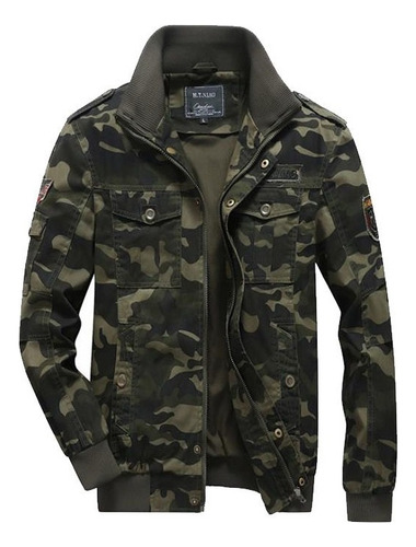 Chamarra De Camuflaje Estilo Militar Americano For Hombre