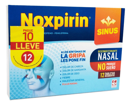 Oferta Noxpirin Sinus Pague 10 Lleve 12