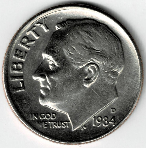 Moneda  De  Ee  Uu  1  Dime  1984  D  Linda  Moneda