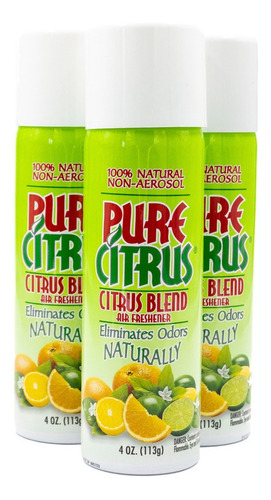 3 Piezas Pure Citrus Eliminador Olores Aroma Mezcla Citricos
