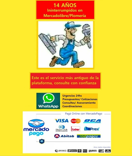 Imagen 1 de 4 de Sanitaria Sanitario Urgencias 24hs Desbstrucción Termofusión