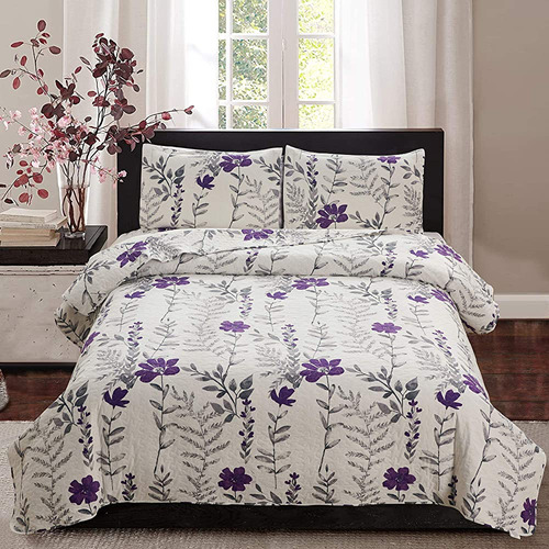 Conjunto De Edredones Florales Ropa De Cama Queen Size Bedsp