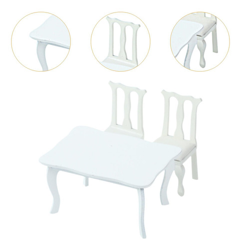1:12 Juego De Mesa Y Silla De Casa De Muñecas, Manualidades
