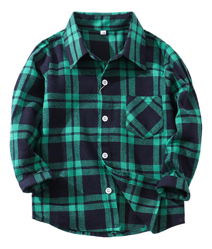 Camisa Chaqueta De Moda A Cuadros De Manga Larga Con Solapa
