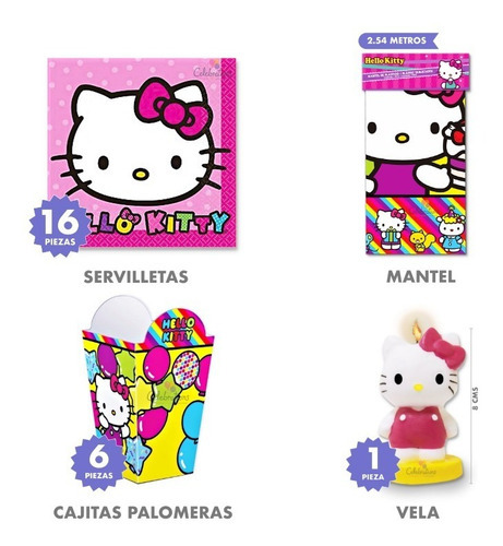 Hello Kitty Vasos Decorados Artículo Fiesta - Kit0m1