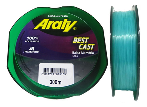 Linha Monofilamento Araty Best Cast 0,50mm - 300 Metros