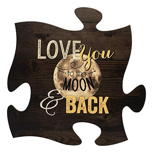 Love You To The Moon & Back 12 X 12 Inch Wood Puzzle Pi...