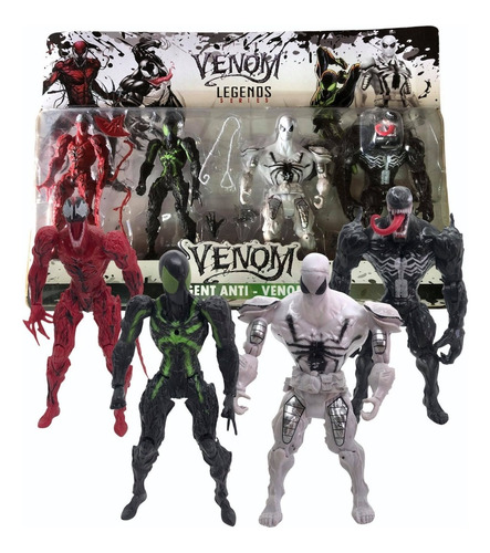 Set Juguetes Venom Carnage Anti-venom Articulado Accesorios