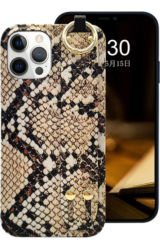 Funda Para iPhone 13 Pro Diseno Serpiente + Grip