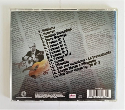 Andres Segovia Cd Guitarra Clasica Best Of Andres Segovia (Usado)