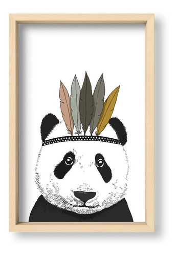 Cuadros Nordicos 20x30 Box Natural Indian Panda