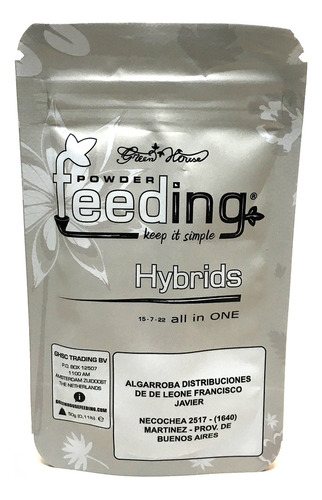 Powder Feeding Hybrids 50g Fertilizante Sativa Indica Hibrid