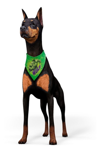 Imagem 2 de 4 de Bandana - Lenço Incrível Hulk - Cachorro Grande - M - G