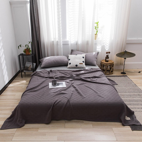 Manta De Cama De Algodón, Manta Térmica De Algodón Doble De