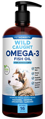 Pethonesty Omega-3 Fish Oil For Dogs - Pet Liquid Kddqq