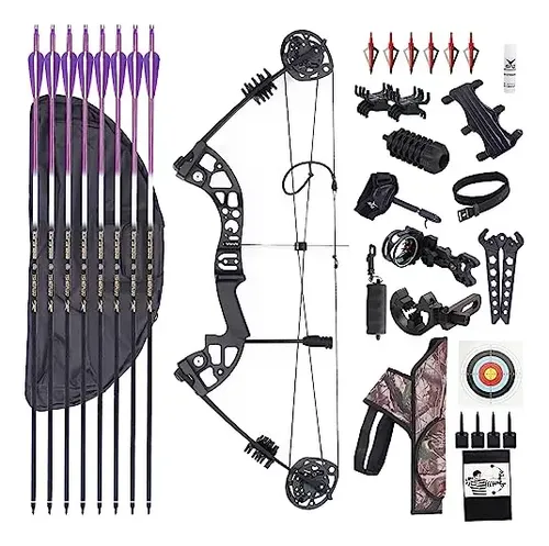 Kit Arc Récurvé 60 Pouces 30-60 Lb - Pour Chasse Et Cible - Adulte Droitier - Neuf